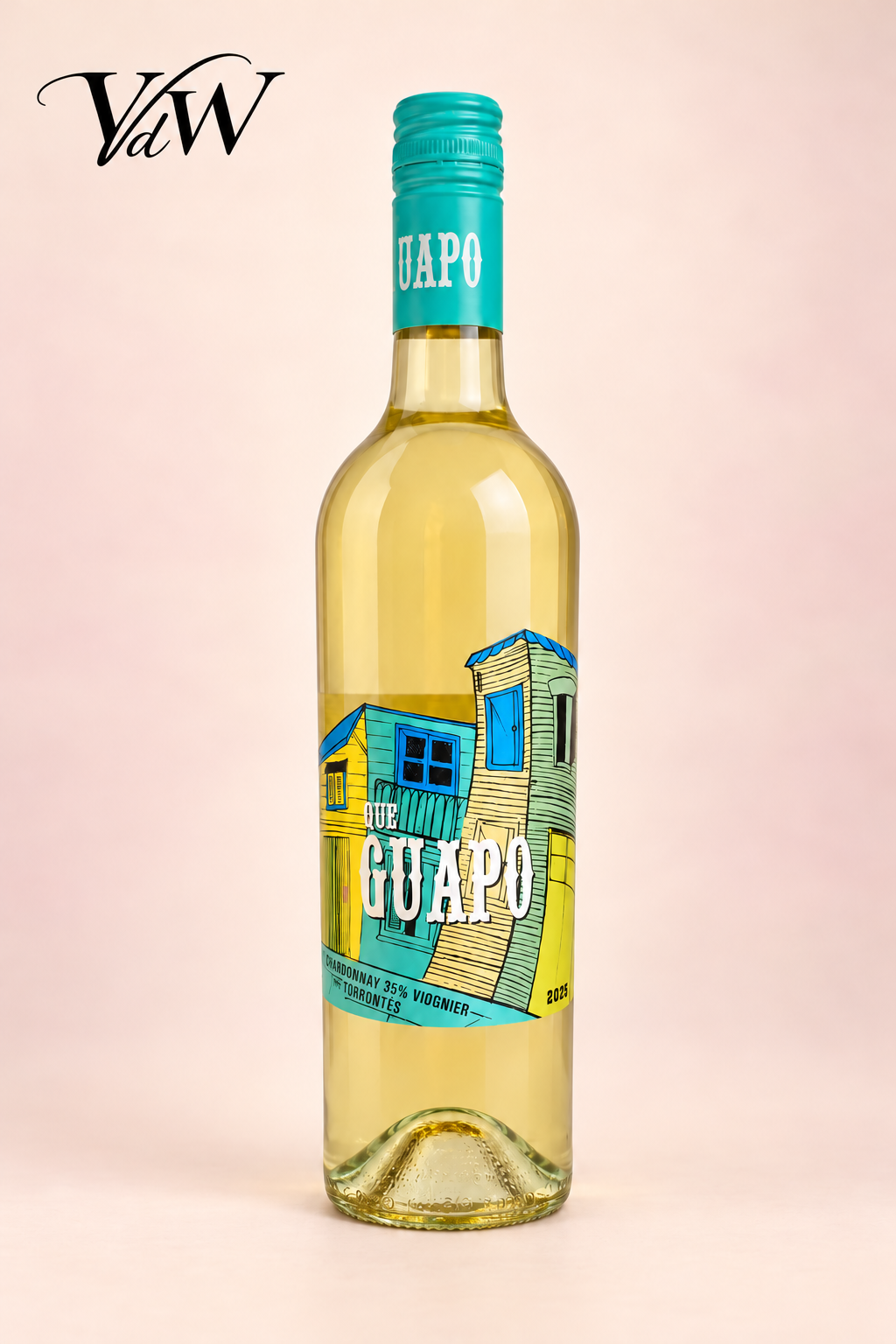 Qué Guapo Blanco 2025, Las Perdices met VindieWine VdW-logo